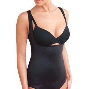 TC Total Comfort Fine Intimates Torsette Camisole Sz Small Black 4141 Shapewear